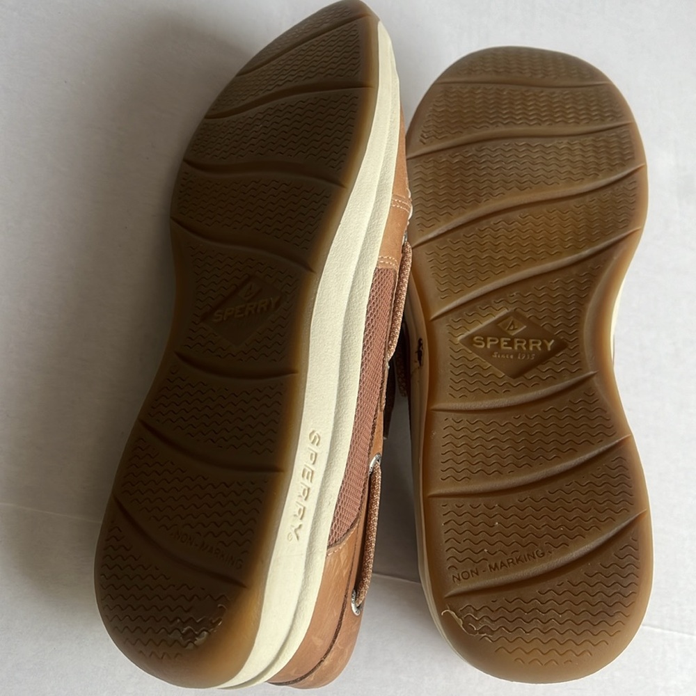 Sperry Tan & Cream Boat Shoes Size 11 - Picture 6 of 7